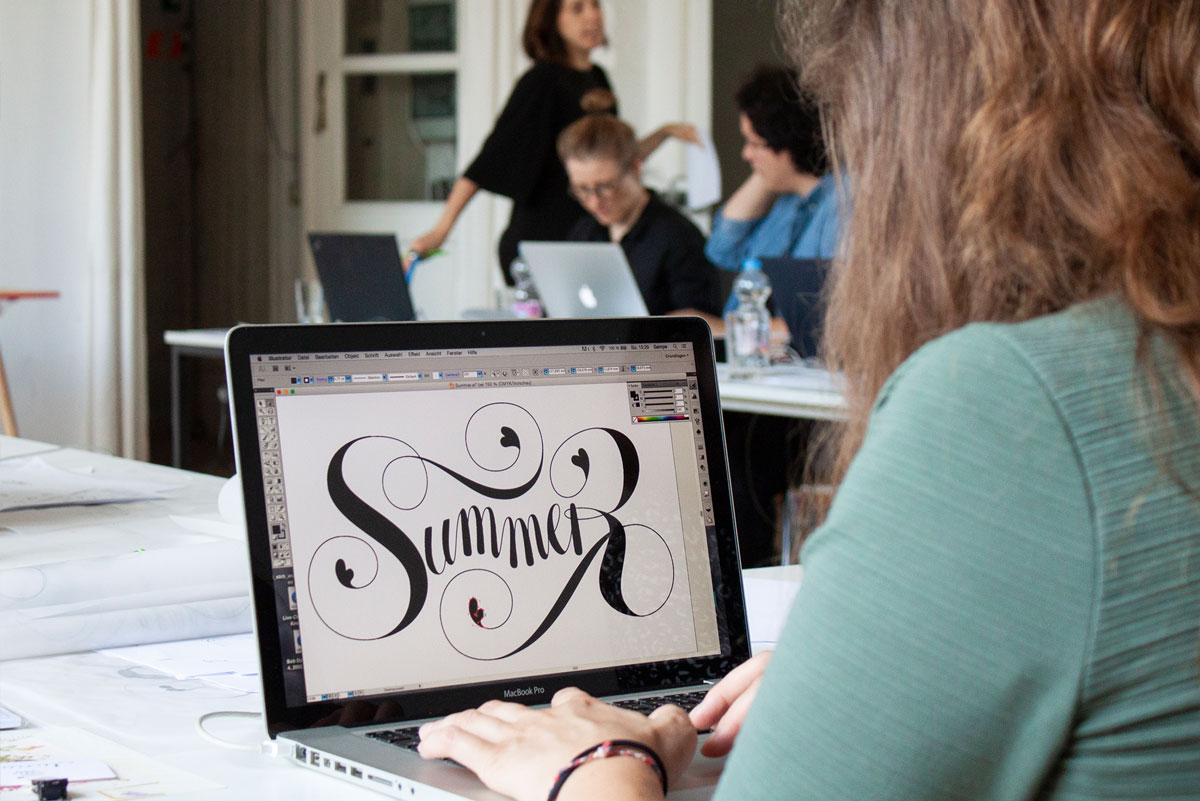 digitising workshop Martina Flor lettering Berlin